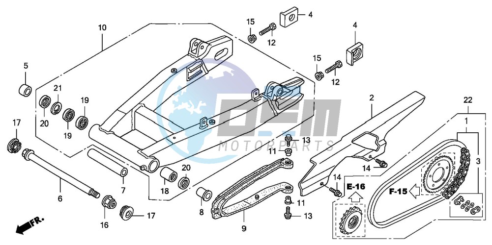 SWINGARM/CHAIN CASE