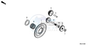 TRX500FAC drawing STARTING GEAR