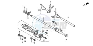 CBR1100XX SUPER BLACKBIRD drawing GEARSHIFT DRUM