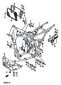 DR600R (E2) drawing FRAME