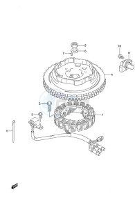 DF 9.9B drawing Magneto Electric Starter