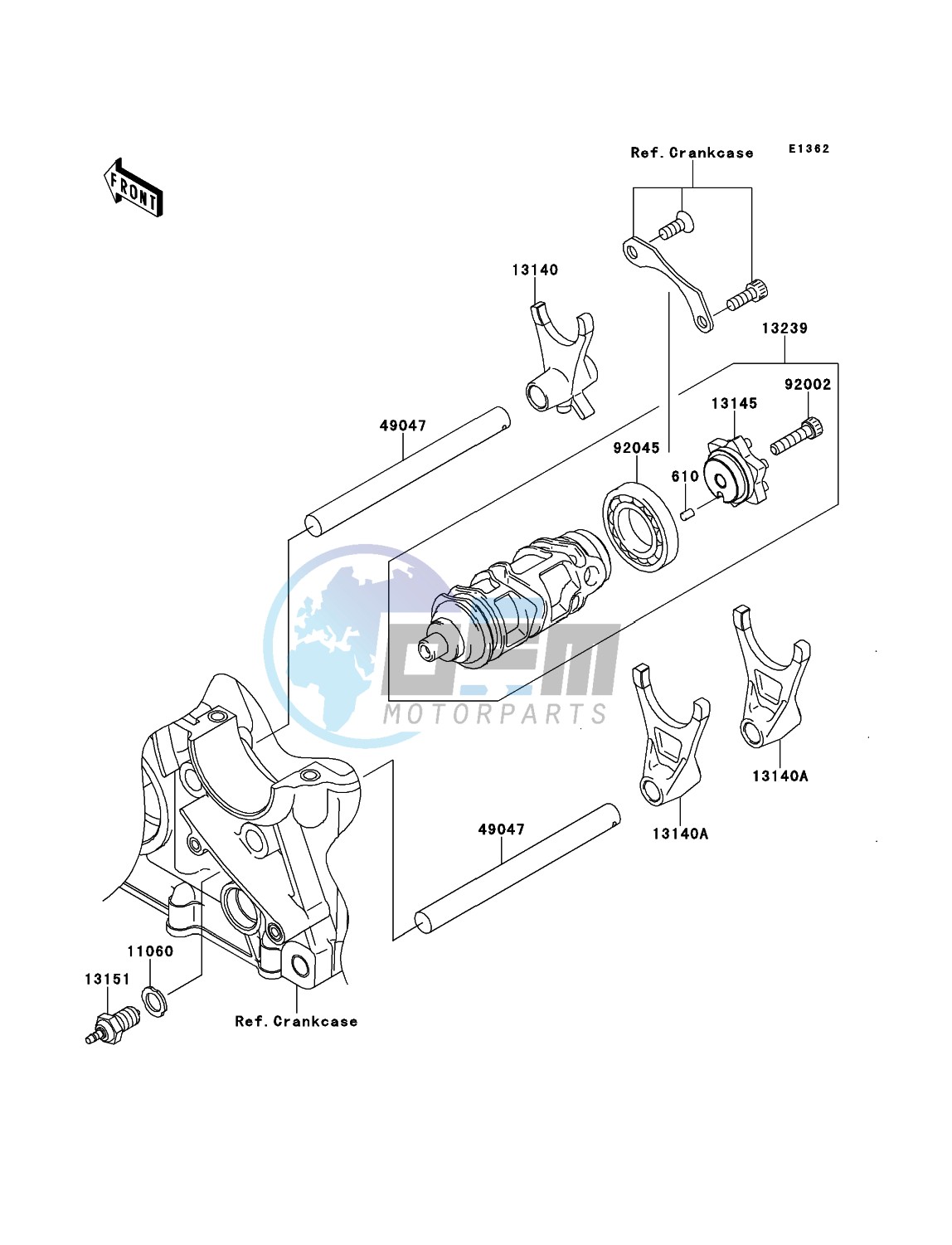 Gear Change Drum/Shift Fork(s)