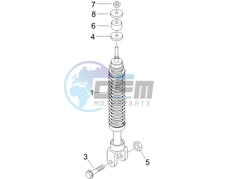 Rear suspension - Shock absorber - s