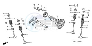 CRF250X9 Europe Direct - (ED / CMF) drawing CAMSHAFT/VALVE