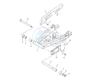 XJR 1300 drawing REAR ARM AND SUSPENSION