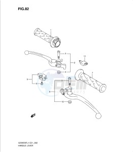 GSXF650 drawing HANDLE LEVER (GSX650FUAL1 E21)