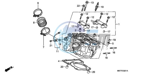 REAR CYLINDER HEAD