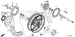 CBR250RAF CBR250RA Europe Direct - (ED) drawing REAR WHEEL