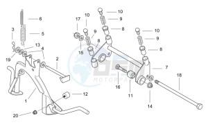 SR 50 H2O drawing Central stand - Connecting rod