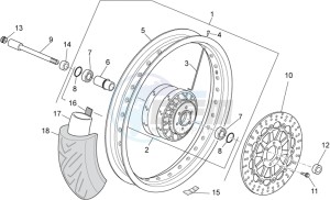 V7 Racer 750 USA-CND drawing Front wheel