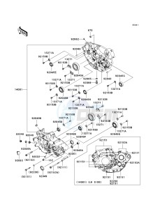 KLX 450 A [KLX450R] (A8F-A9F) A8F drawing CRANKCASE