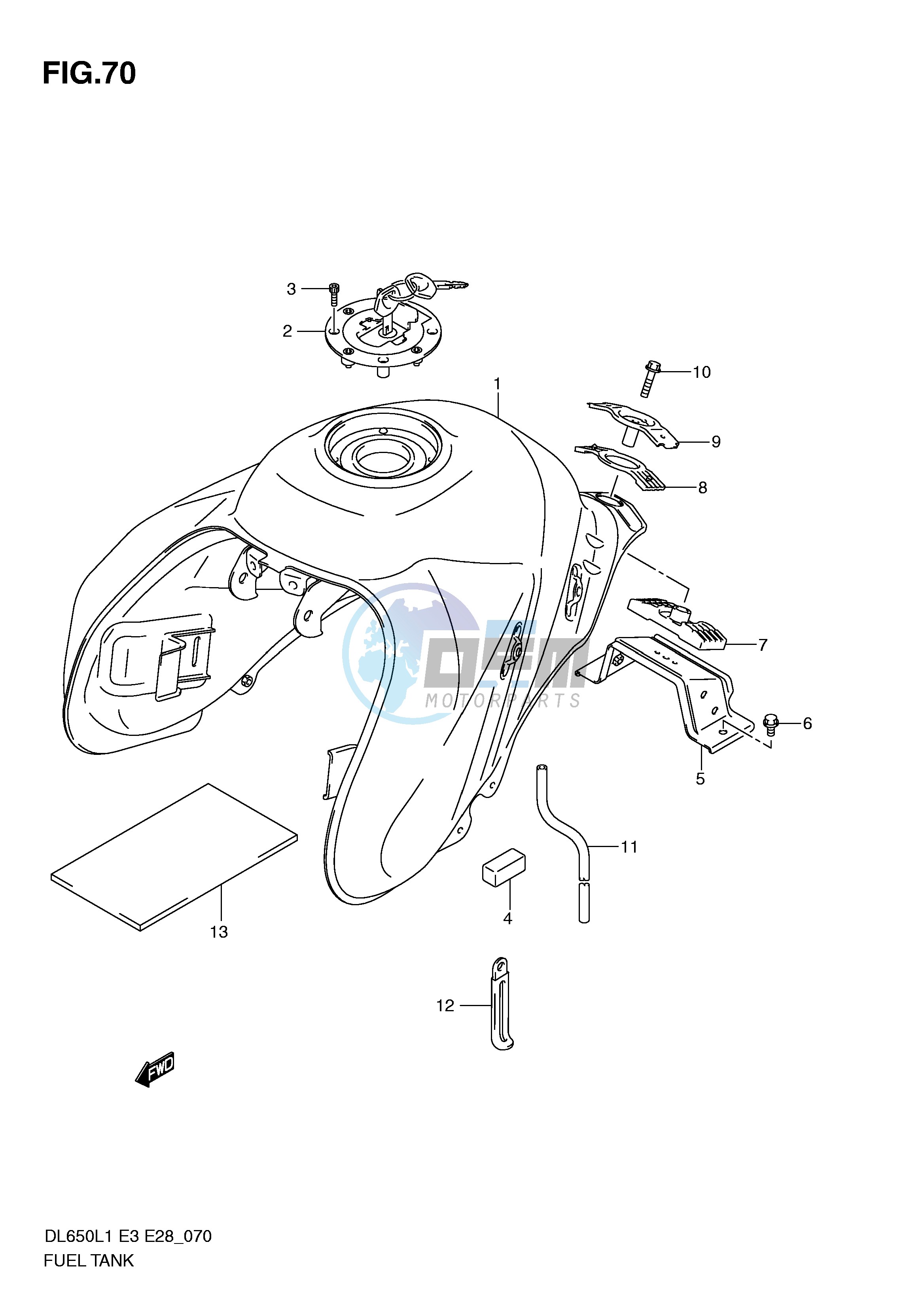 FUEL TANK (DL650L1 E28)