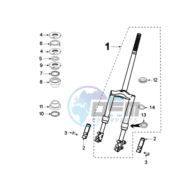 FRONT FORK / STEERINGHEAD