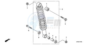 TRX420TMA Australia - (U / 2WD) drawing REAR CUSHION