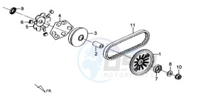 MIO 50 SPORT 25 KMH drawing CLUTCH / V BELT