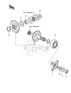 KZ 1300 A (A1-A3) drawing FRONT BEVEL GEARS