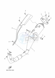 MT-125 MTN125-A (B6G2) drawing EXHAUST