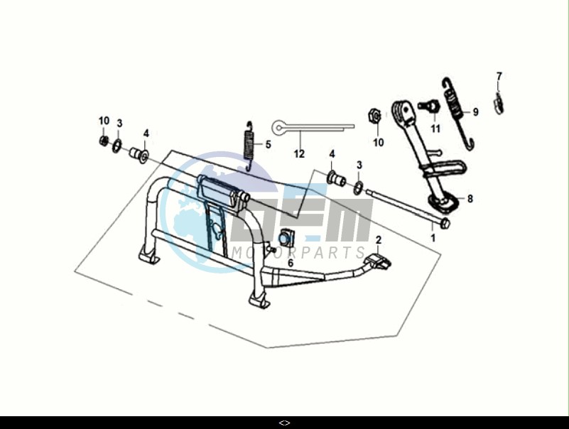 MAIN STAND - KICK STARTER ARM