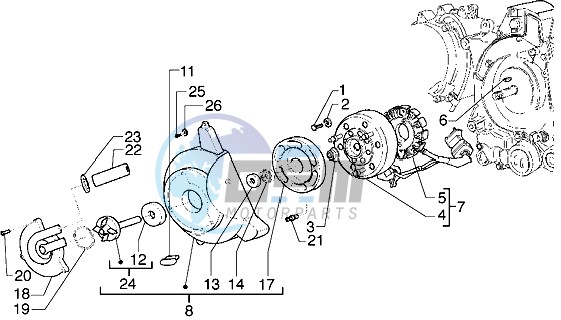 Flywheel magneto