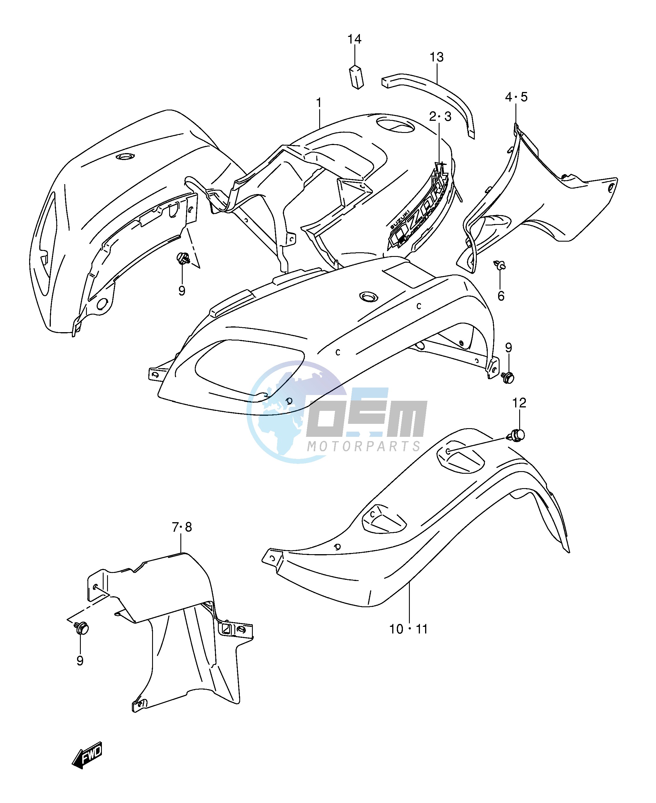 FRONT FENDER (MODEL K2 K3)