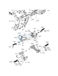 NINJA 300 ABS EX300BGF XX (EU ME A(FRICA) drawing Footrests