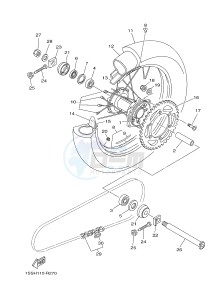 YZ250 (1SSH 1SSJ 1SSK 1SSL 1SSL) drawing REAR WHEEL