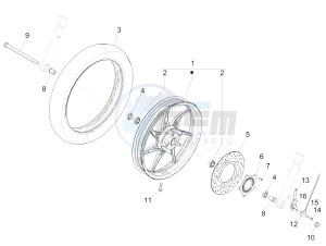 Liberty 125 iGet 4T 3V ie ABS (EMEA) drawing Front wheel