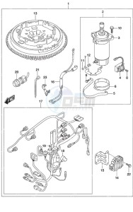 DF 25A drawing Starting Motor Manual Starter