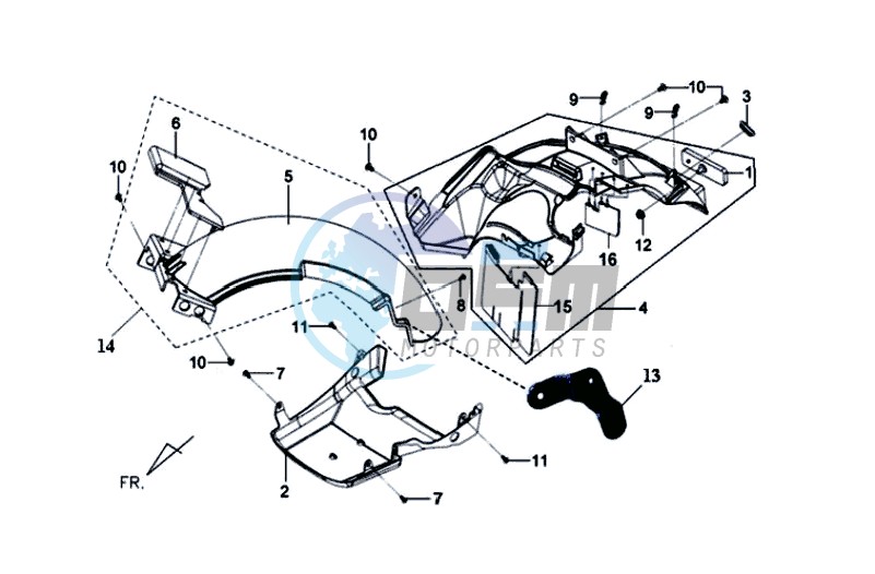 REAR FENDER / INNER SHIELD