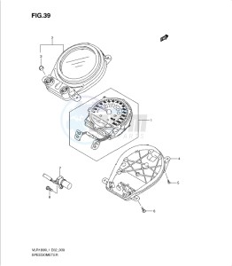 VLR1800 drawing SPEEDOMETER (VLR1800L1 E24)