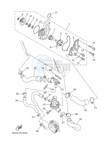 XSR900 MTM850 (BAEE) drawing WATER PUMP