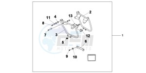 VT750C drawing SADDLEBAG MOUNT B