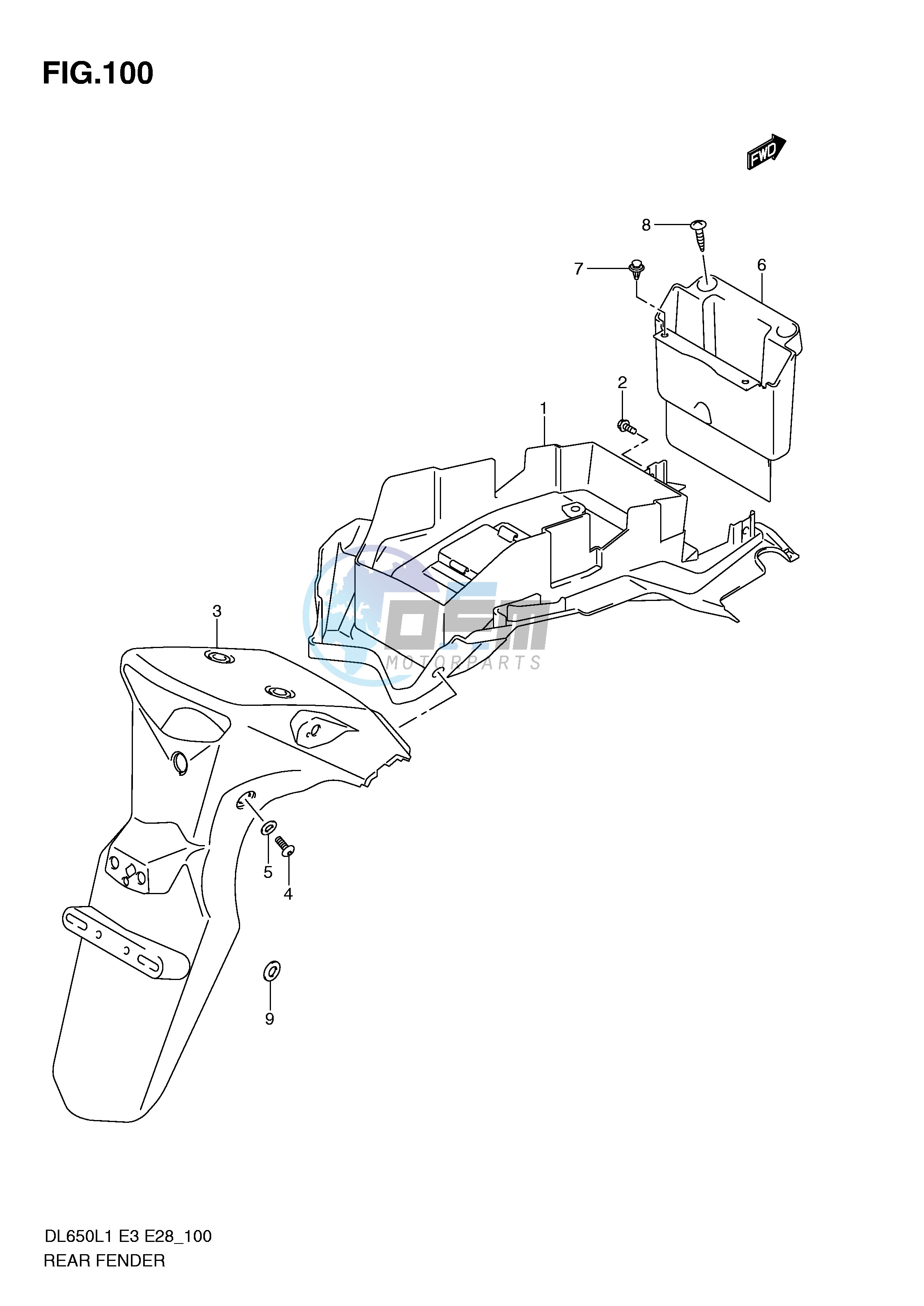 REAR FENDER (DL650L1 E33)