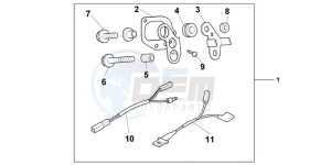 CBR600FC drawing GRIP HEATER ATT