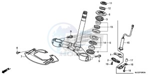 GL1800BE F6B Bagger - GL1800BE UK - (E) drawing STEERING STEM