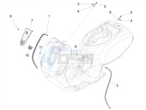 VXL 125 4T 3V drawing Front shield