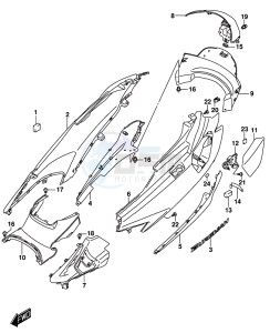 AN650 BURGMAN drawing SIDE COVER