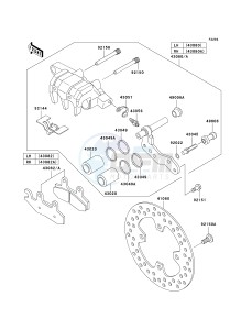 KVF 750 E [BRUTE FORCE 750 4X4I NRA OUTDOORS] (E8F-E9FA) E8F drawing FRONT BRAKE