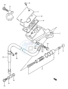 GSX-R1100 (E28) drawing CLUTCH MASTER CYLINDER