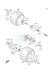 KSF 400 A [KFX400) (A1-A3) [KFX400) drawing REAR HUB-- A2- -