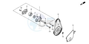 TRX200D FOURTRAX 200 drawing OIL PUMP