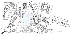 CBF1000AA France - (F / ABS CMF) drawing HANDLE PIPE/TOP BRIDGE