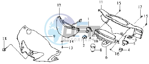 DASHBOARD - TAIL LIGHT - HANDLEBAR COVER