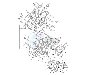 YZ F 450 drawing CRANKCASE