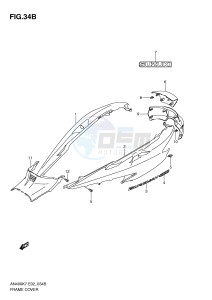 AN400 (E2) Burgman drawing FRAME COVER (MODEL L0)