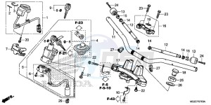 CB500FAD CB500F ABS Continue » UK - (E) drawing HANDLE PIPE/ TOP BRIDGE