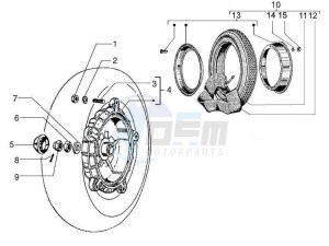 PX 150 2T NOABS E3 (EMEA, APAC, LATAM) drawing Rear wheel