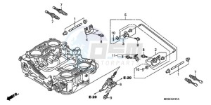 ST13009 UK - (E / MKH MME) drawing THROTTLE BODY (COMPONENT PARTS)