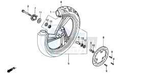 SGX50 drawing FRONT WHEEL