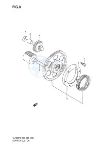 VL1500 (E3-E28) drawing STARTER CLUTCH